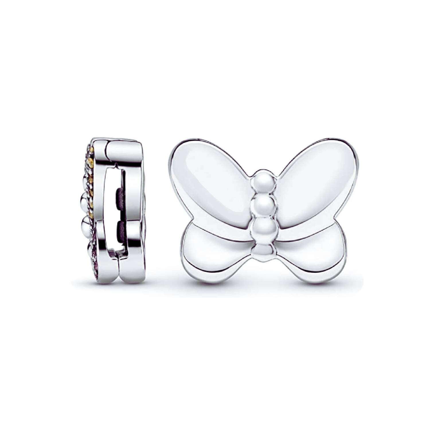 Charm Mariposa y Circones Coloridos En Plata 925 - Imagen 2