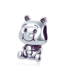 Charm Osito Winnie The Pooh Sonriente En Plata 925