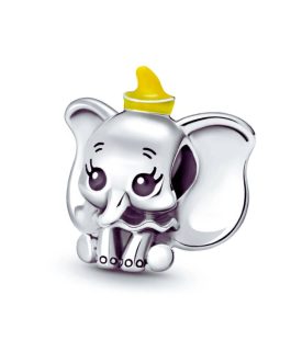 Charm Elefante Dumbo con Gorrito Amarillo En Plata 925
