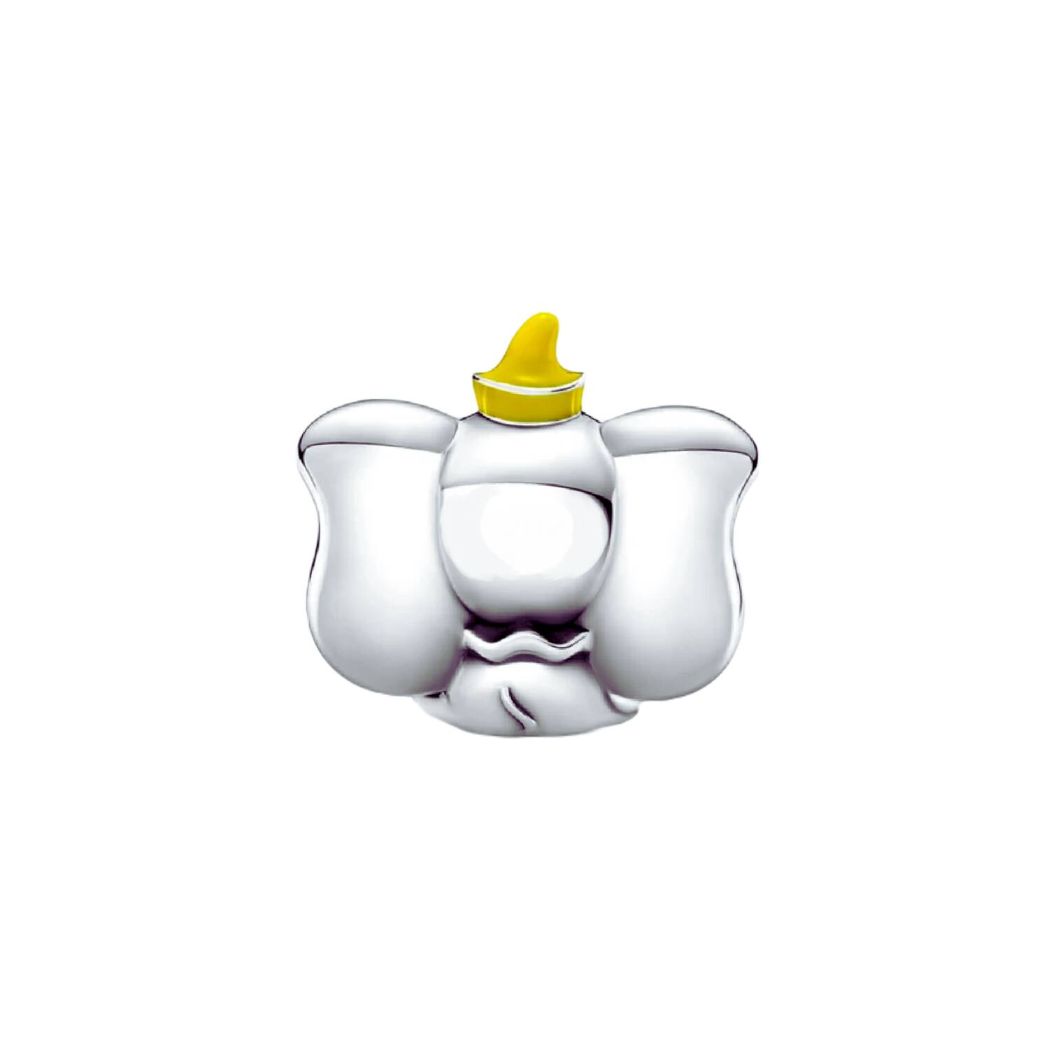 Charm Elefante Dumbo con Gorrito Amarillo En Plata 925 - Imagen 4
