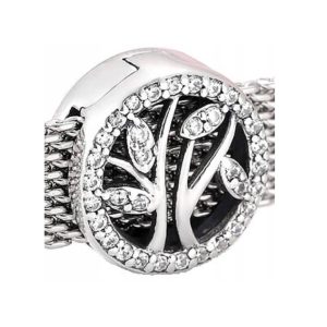 Charm Árbol de Vida y Circones Brillantes En Plata 925