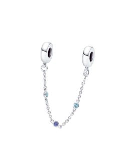 Charm Cadena Tres Circones En Plata 925