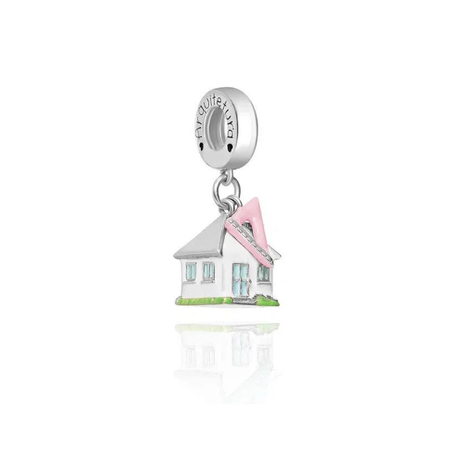 Charm Amor a la Arquitectura (Casa y Escuadra) En Plata 925