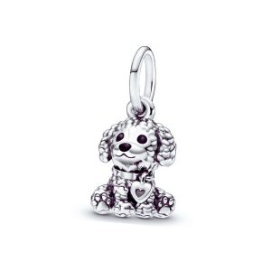 Charm Perro Poodle Caniche En Plata 925
