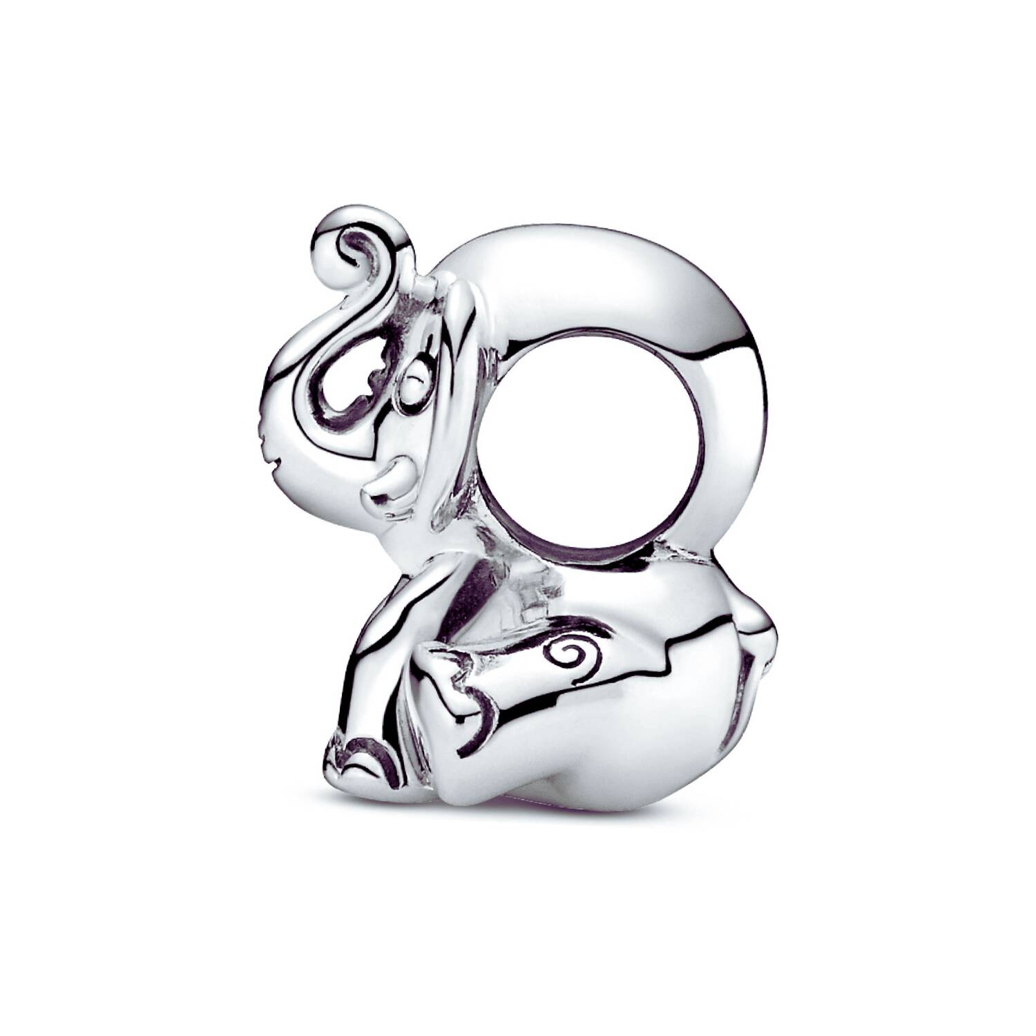 Charm Elefante Bebé de la Suerte En Plata 925 - Imagen 2