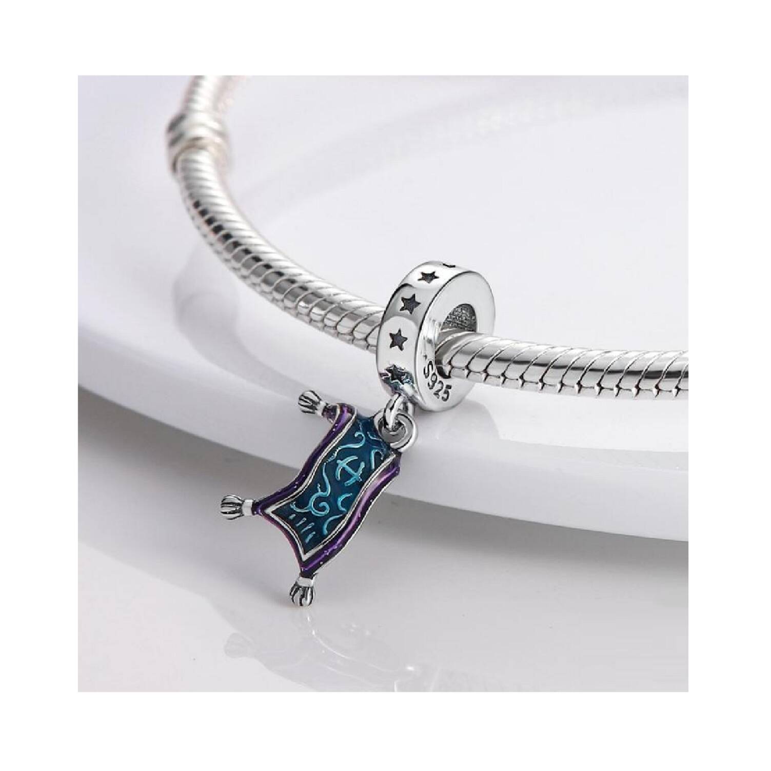 Charm Alfombra Mágica Voladora En Plata 925 - Imagen 2
