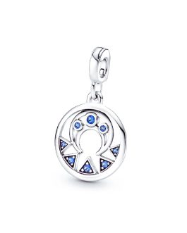 Charm Medallón Poder de la Luna con Circones En Plata 925