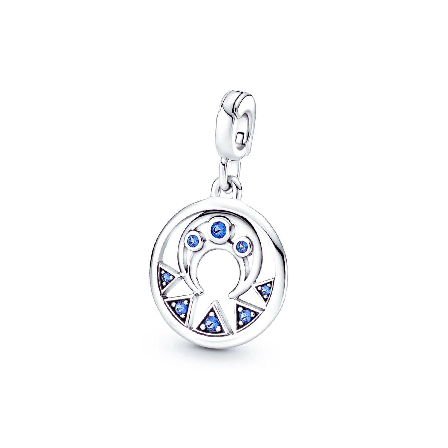 Charm Medallón Poder de la Luna con Circones En Plata 925