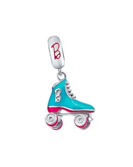 Charm Patín de Barbie Colorido En Plata 925