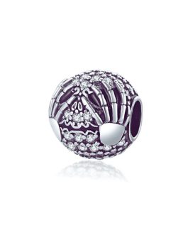 Charm Jack Skellington y Circones Pavé En Plata 925