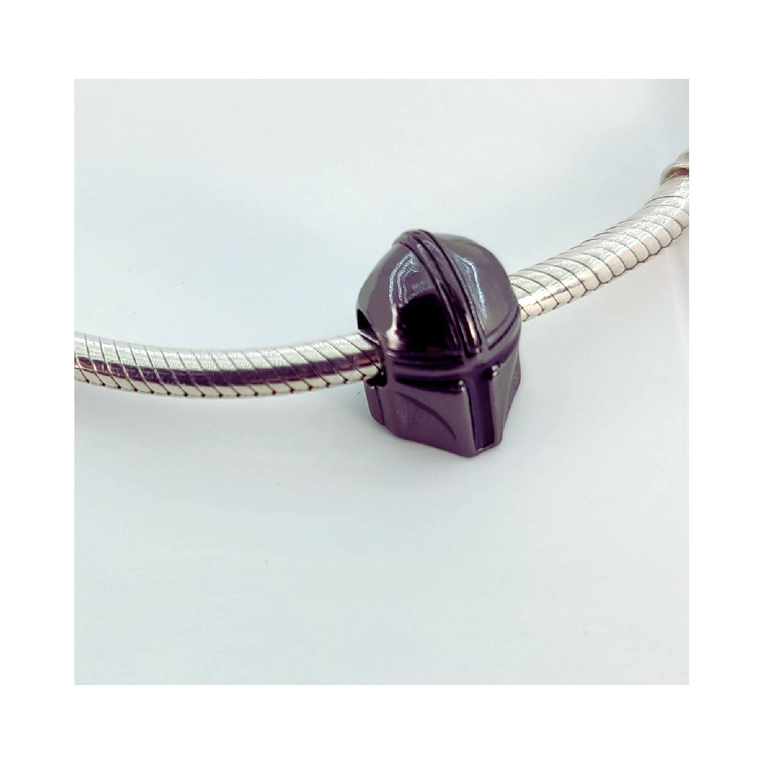 Charm Casco Mandalorian Star Wars En Plata 925 - Imagen 3