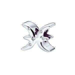 Charm Signo del Zodiaco Piscis En Plata 925