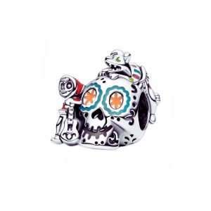 Charm Calavera Coco Miguel y Dante En Plata 925