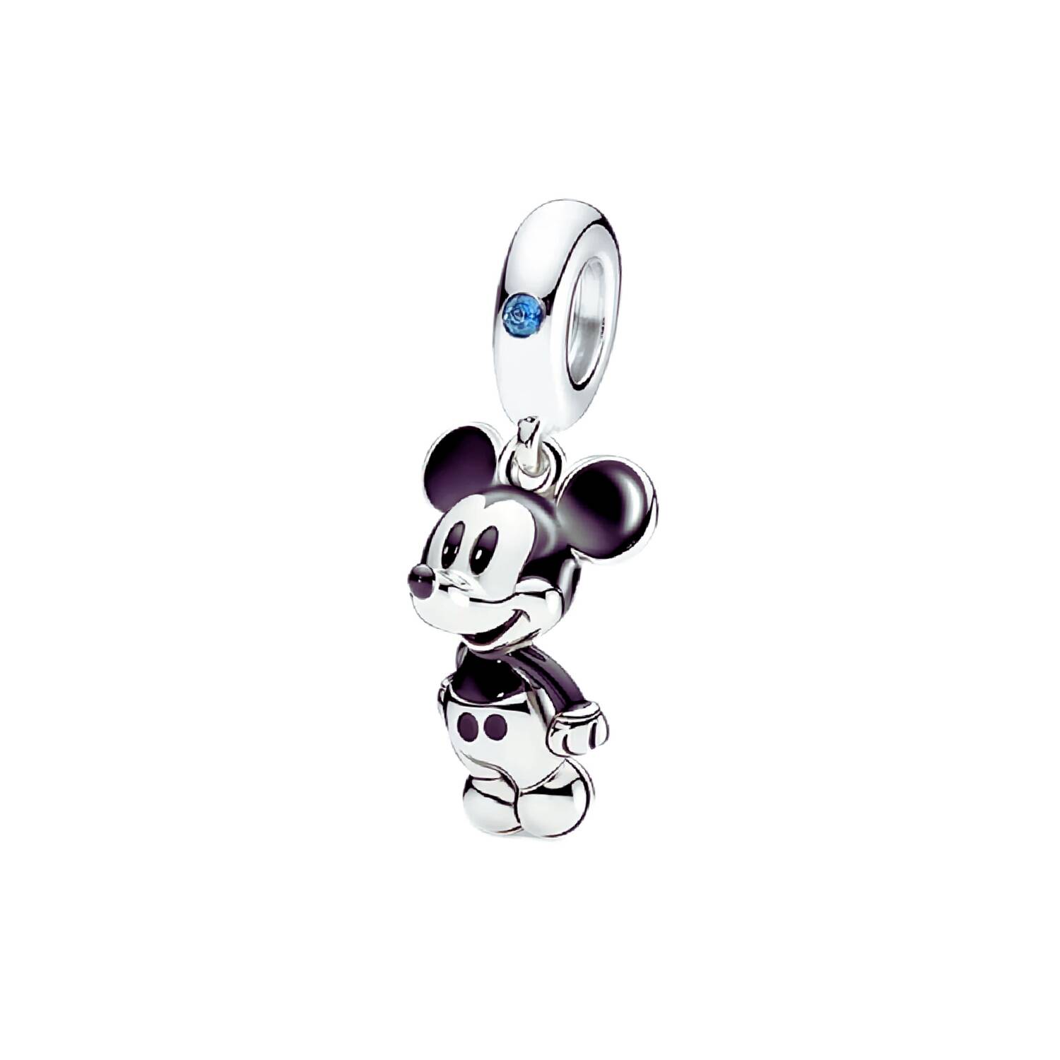 Charm Mickey Mouse y Circones Azules En Plata 925