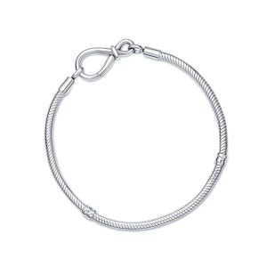 Pulsera Broche Lazo Infinito En Plata 925