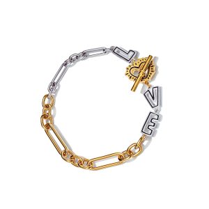 Pulsera Broche Corazón "LOVE" En Plata 925