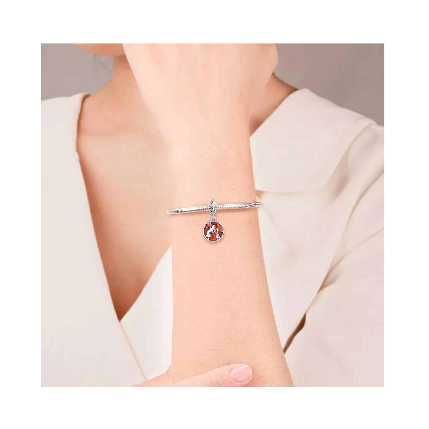Charm Amor Mamá Hija y Corazones En Plata 925 - Imagen 4