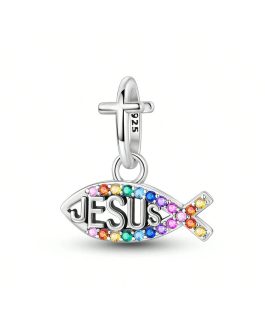 Charm I Love Jesus (amor Por Jesus) En Plata 925