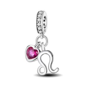 Charm Signo del Zodiaco Leo En Plata 925