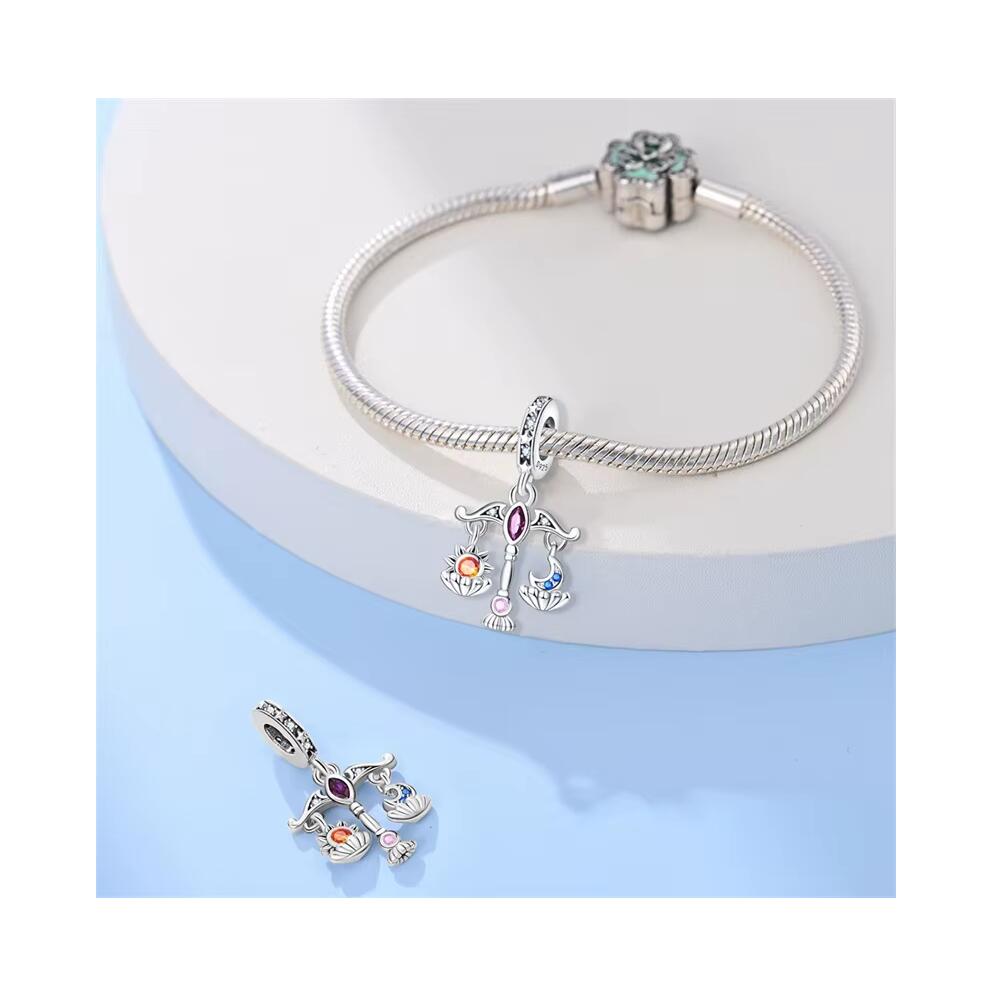 Charm Balanza Equilibrio Día Noche en Plata 925 - Imagen 3