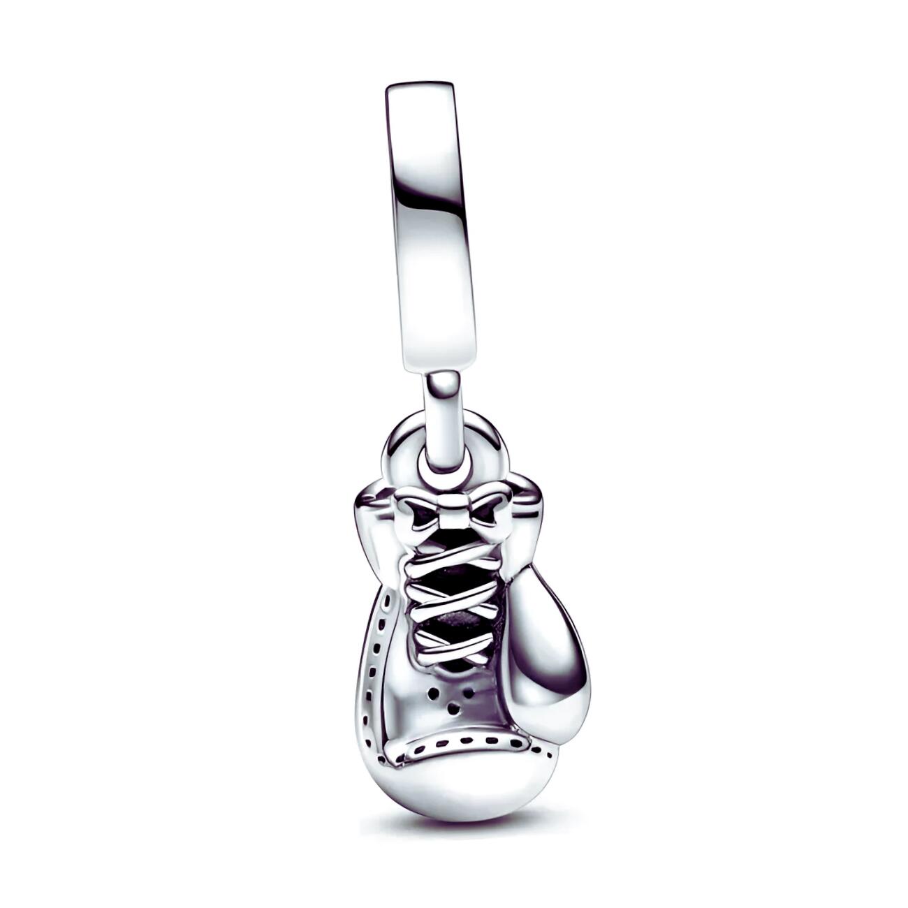 Charm Guante De Boxeo Corazón Rosa en Plata 925 - Imagen 2