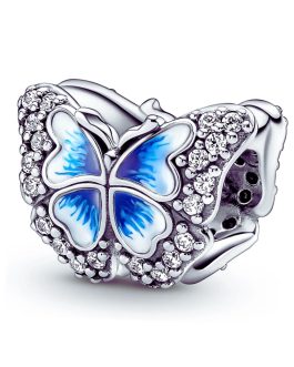 Charm Mariposa Luminosa Azul en Plata 925
