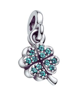 Charm Mini Trébol Cuatro Hojas en Plata 925