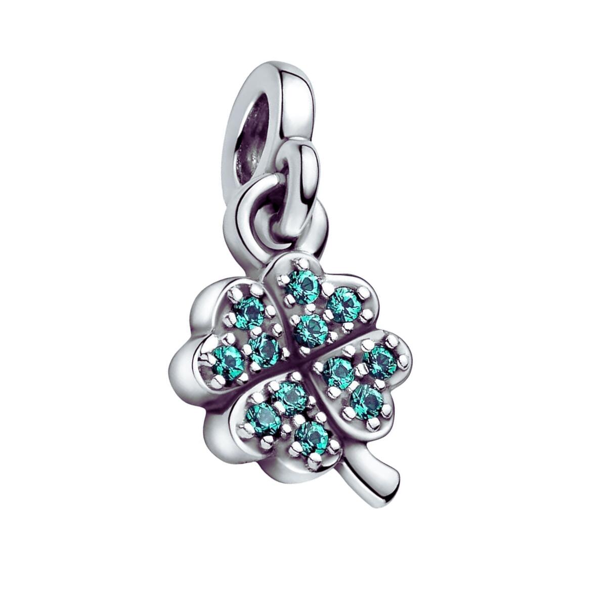 Charm Mini Trébol Cuatro Hojas en Plata 925