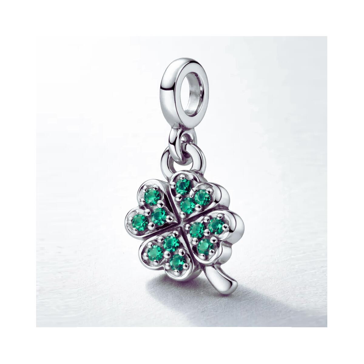 Charm Mini Trébol Cuatro Hojas en Plata 925 - Imagen 4