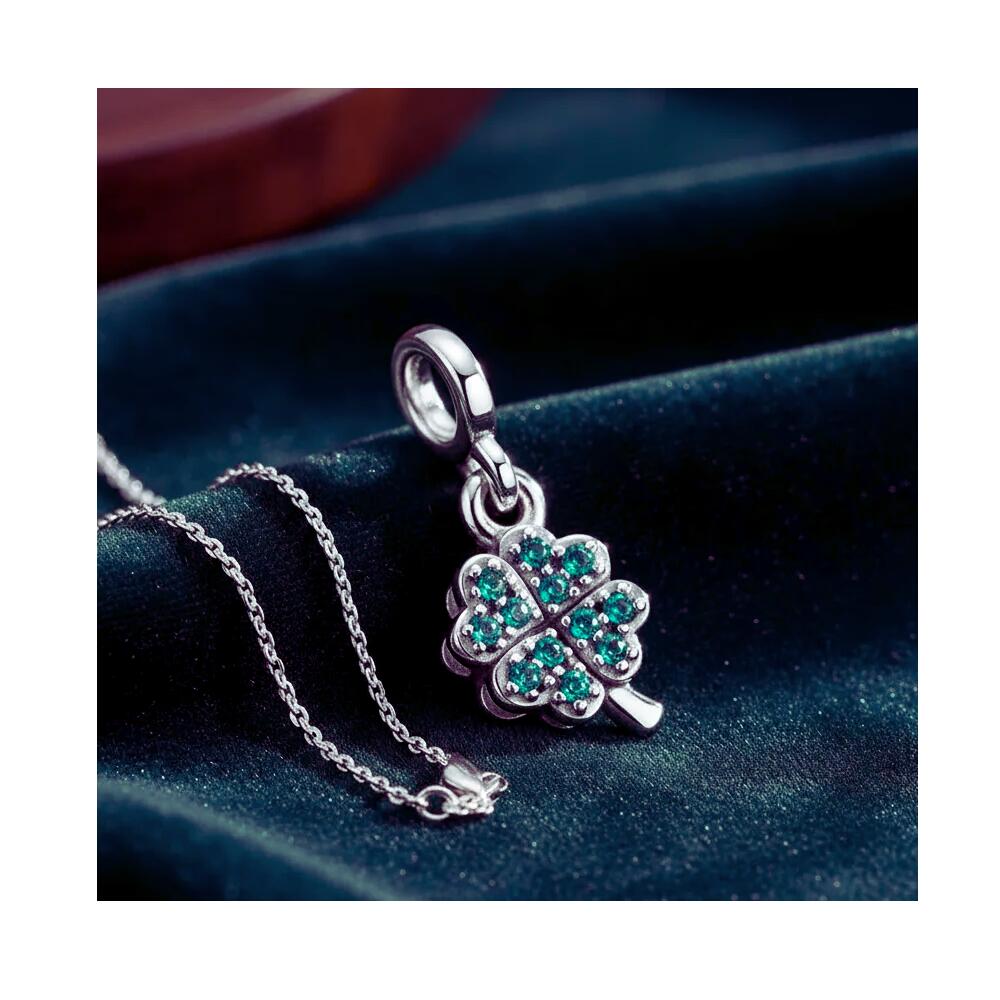 Charm Mini Trébol Cuatro Hojas en Plata 925 - Imagen 5