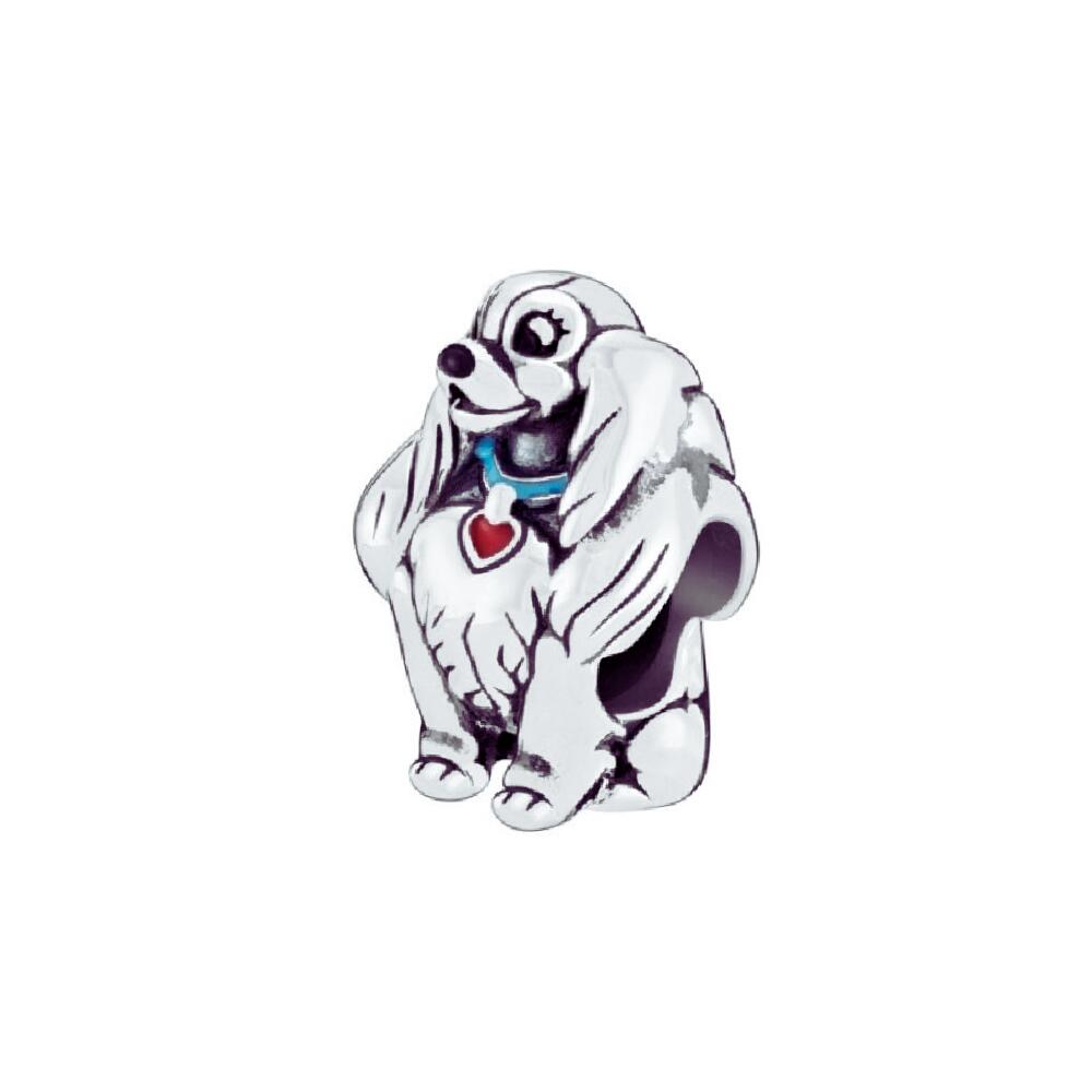 Charm Perra Lady La Dama Y El Vagabundo en Plata 925 - Imagen 2