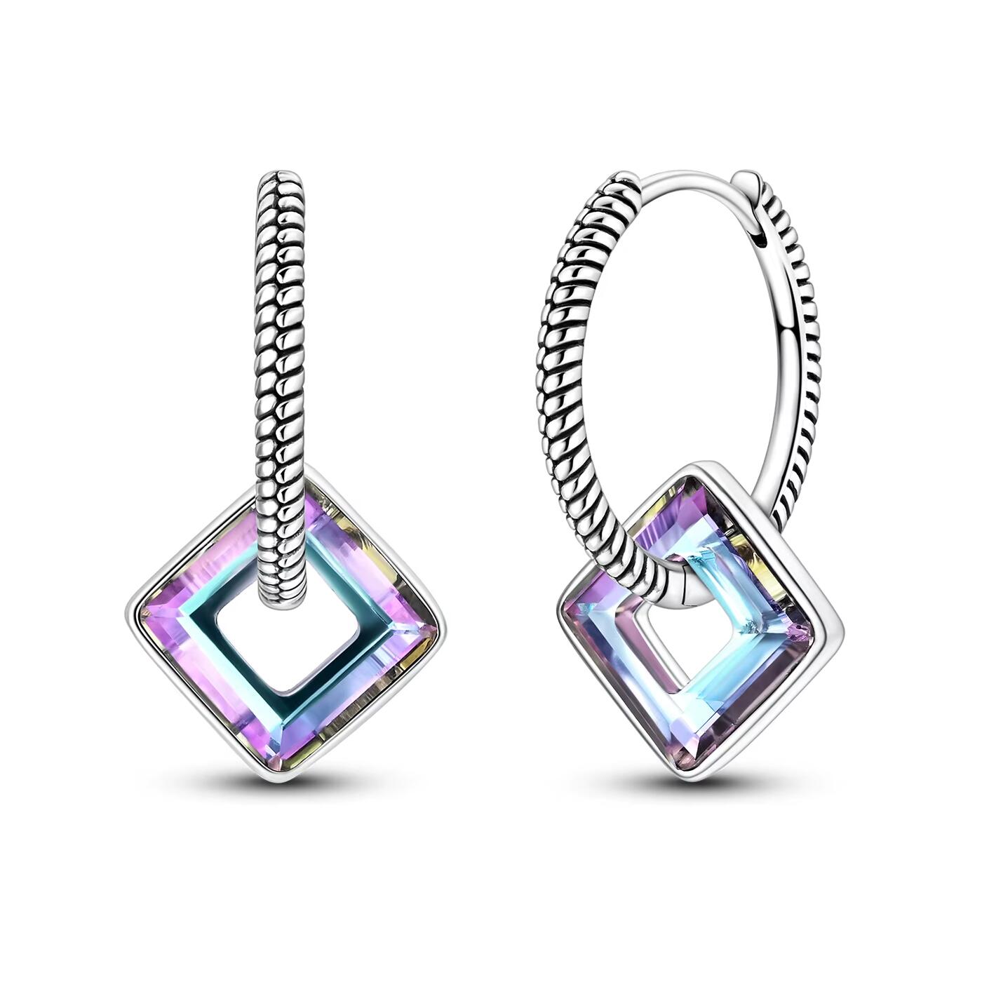 Aros Argolla Trenzada y Colgante En Plata 925