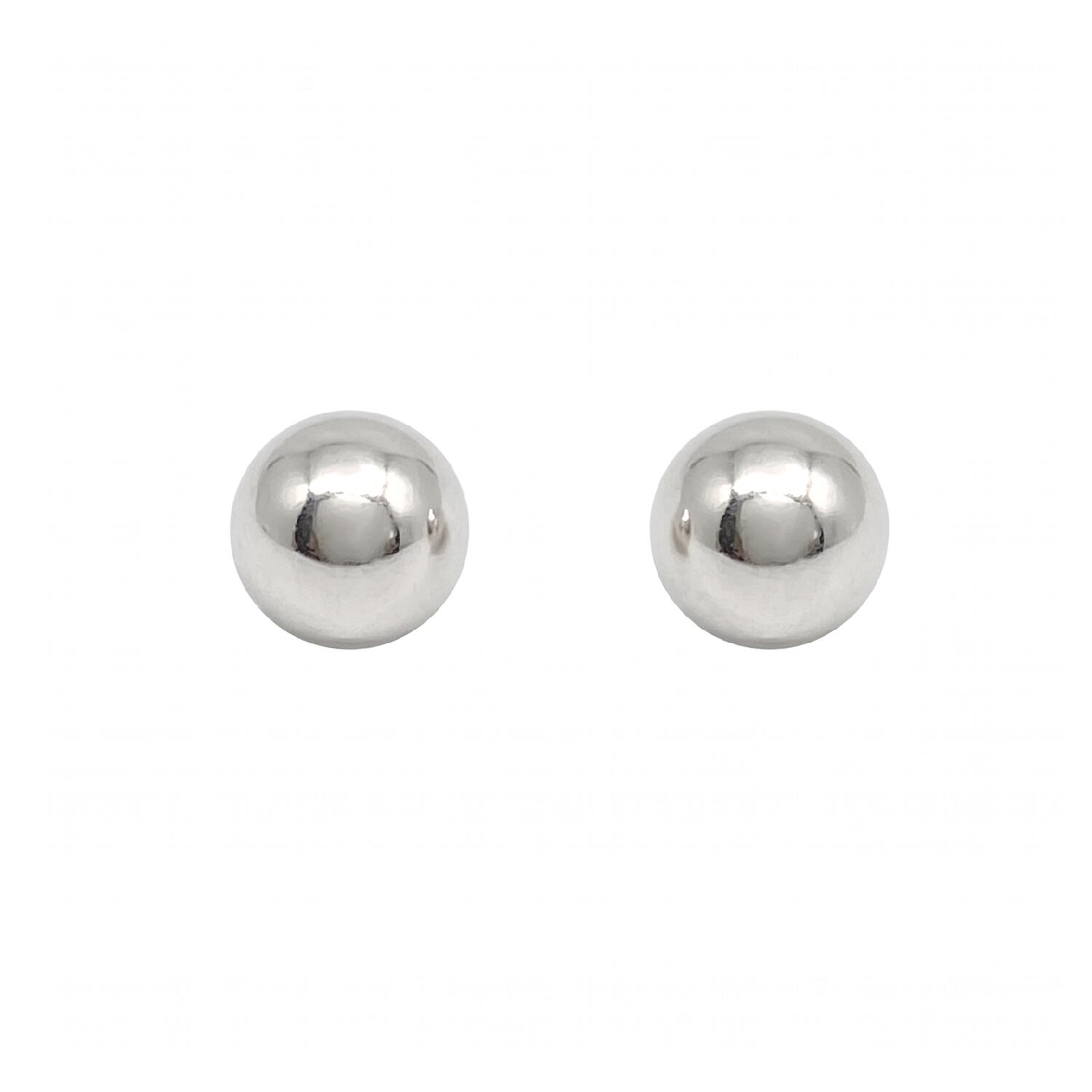 Aros Esfera Brillante En Plata 925