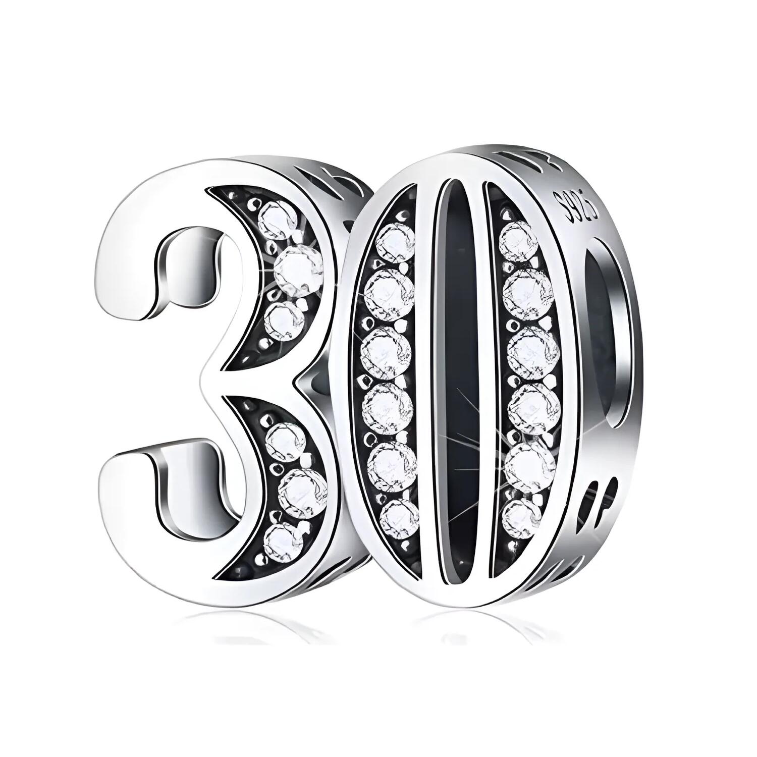 Charm Celebración 30 Años En Plata 925