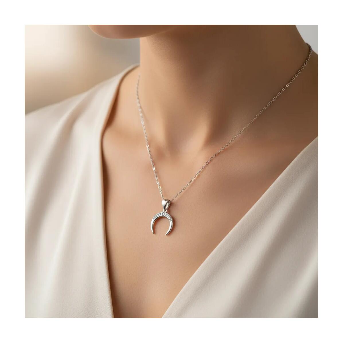 Collar Cadena Herradura Suerte En Plata 925 - Imagen 6