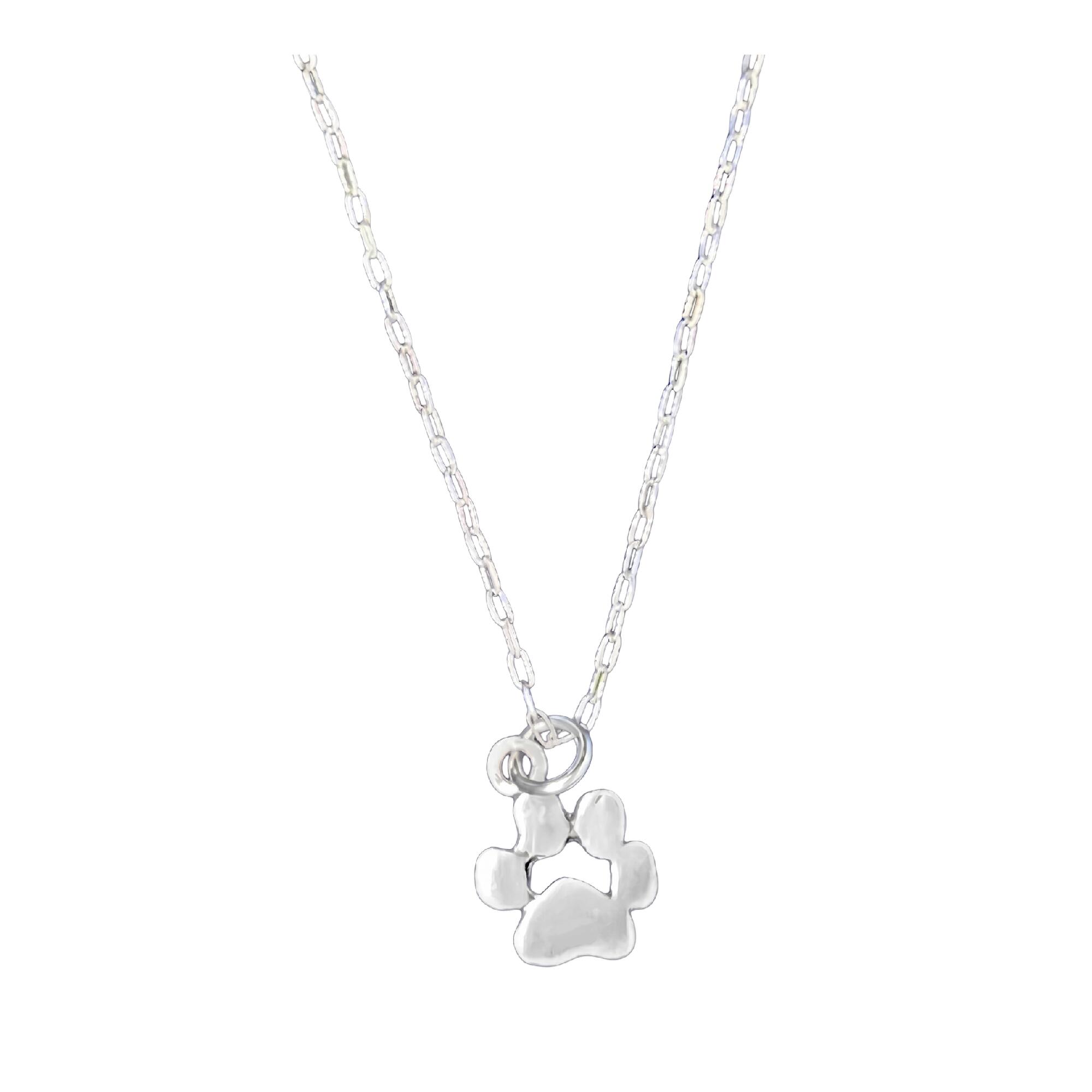 Collar Cadena Huella de Mascota En Plata 925