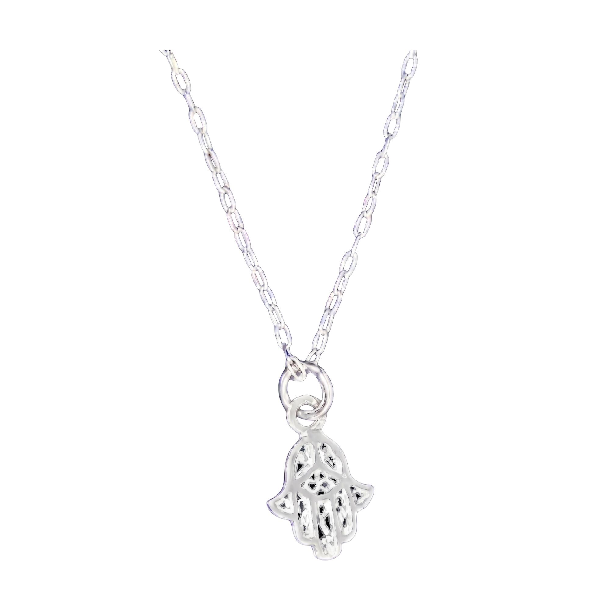 Collar Cadena Mano de Fátima En Plata 925