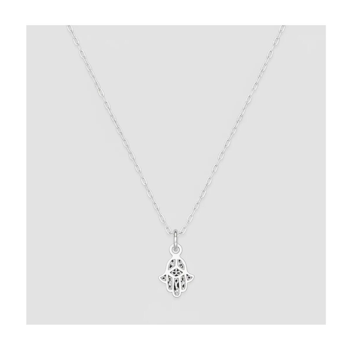 Collar Cadena Mano de Fátima En Plata 925 - Imagen 4