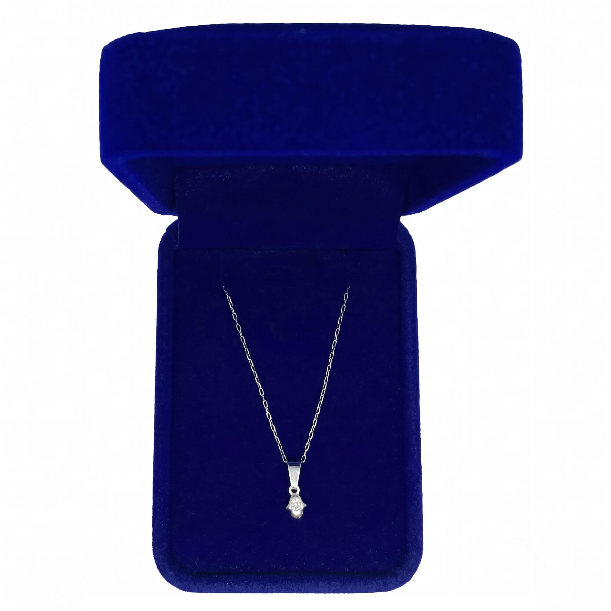 Collar Cadena Mano de Fátima y Circón En Plata 925 - Imagen 3