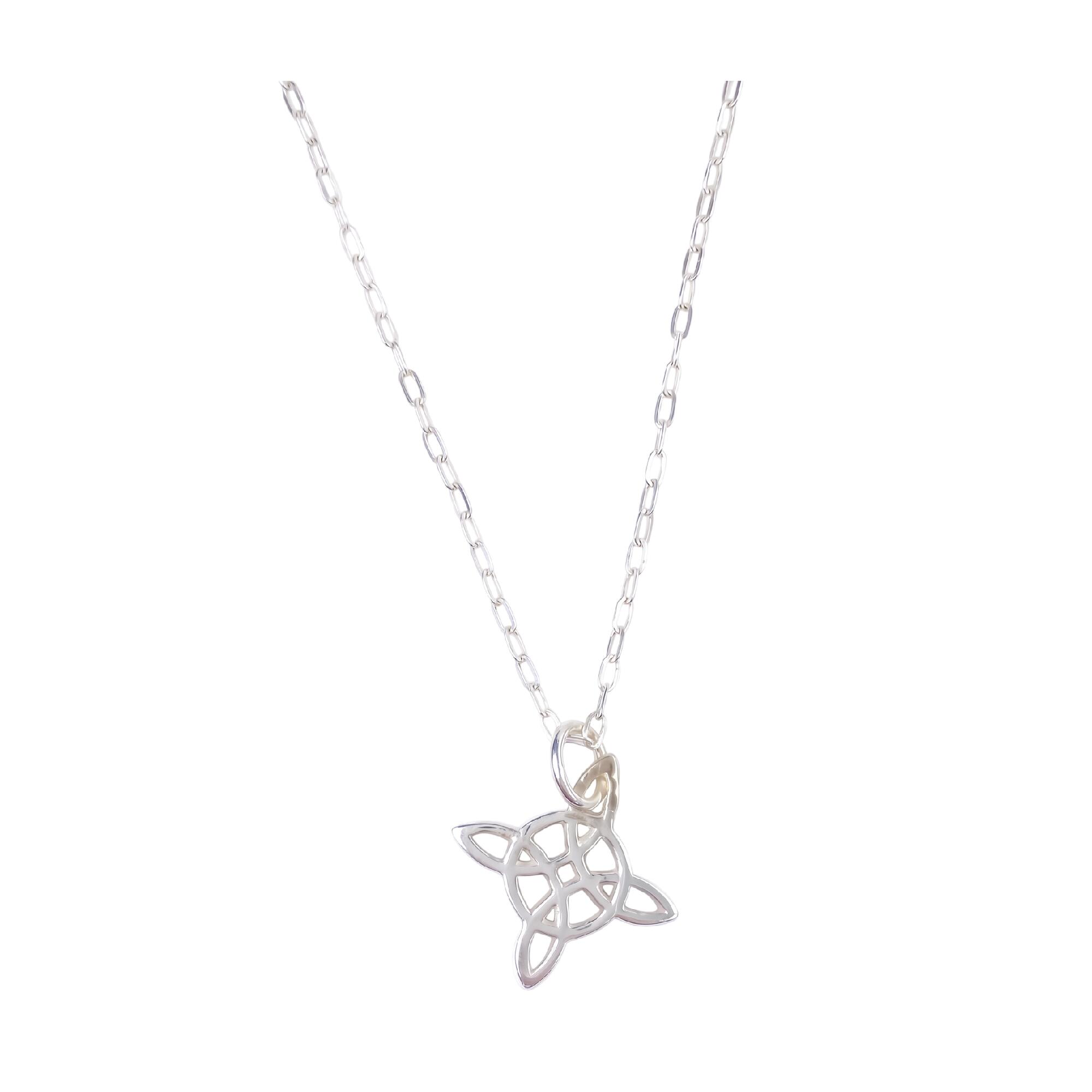 Collar Cadena Nudo de Bruja En Plata 925