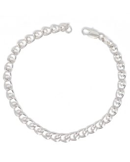 Pulsera Eslabones Anudados Hombre En Plata 925