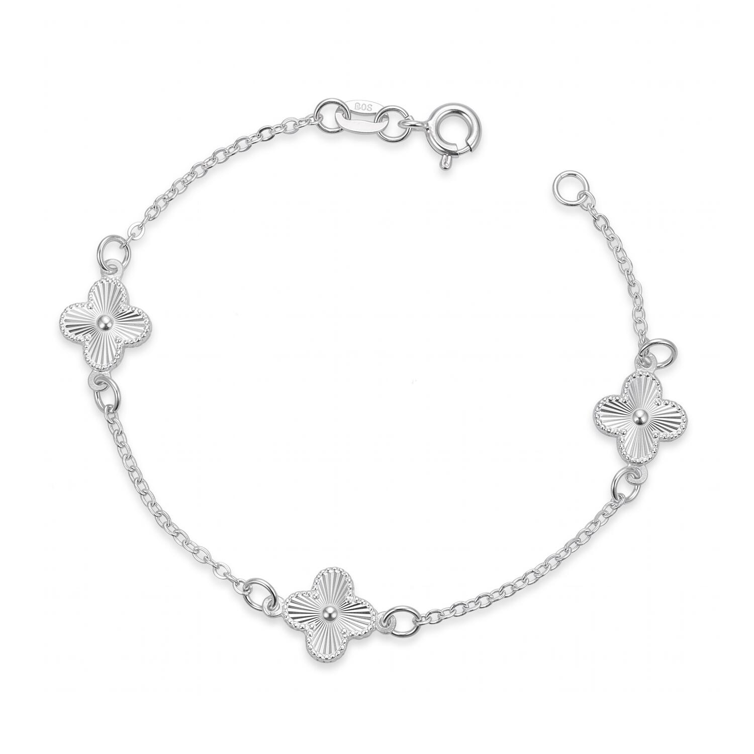Pulsera Flor Silvestre En Plata 925