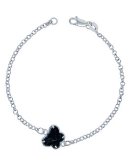 Pulsera Mariposa Solitaria En Plata 925
