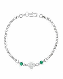 Pulsera Trébol Cuatro Hojas En Plata 925